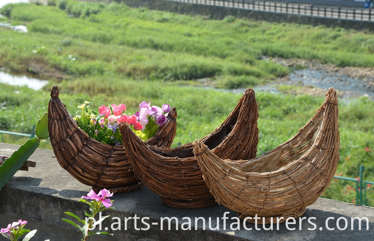 tkactwo doniczki weaving flower pot